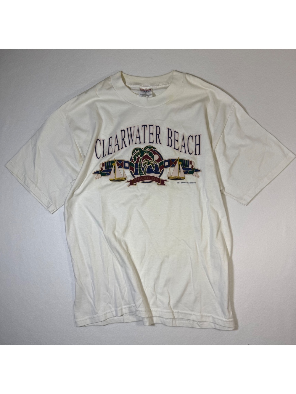 Vintage Clearwater Beach Florida T-Shirt — Size Large